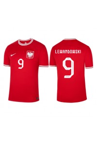Polen Robert Lewandowski #9 Fotballdrakt Borte Klær VM 2022 Korte ermer
